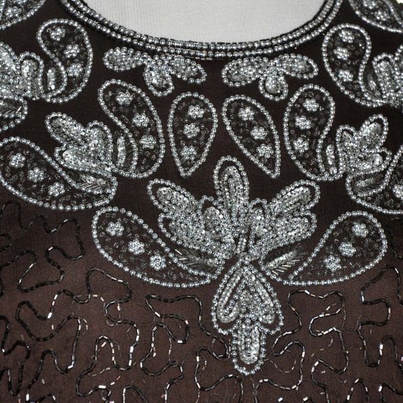 Brilliante by JA Expresso Fully Beaded Formal Evening Gown Mother of the Bride - Picture 5 of 8